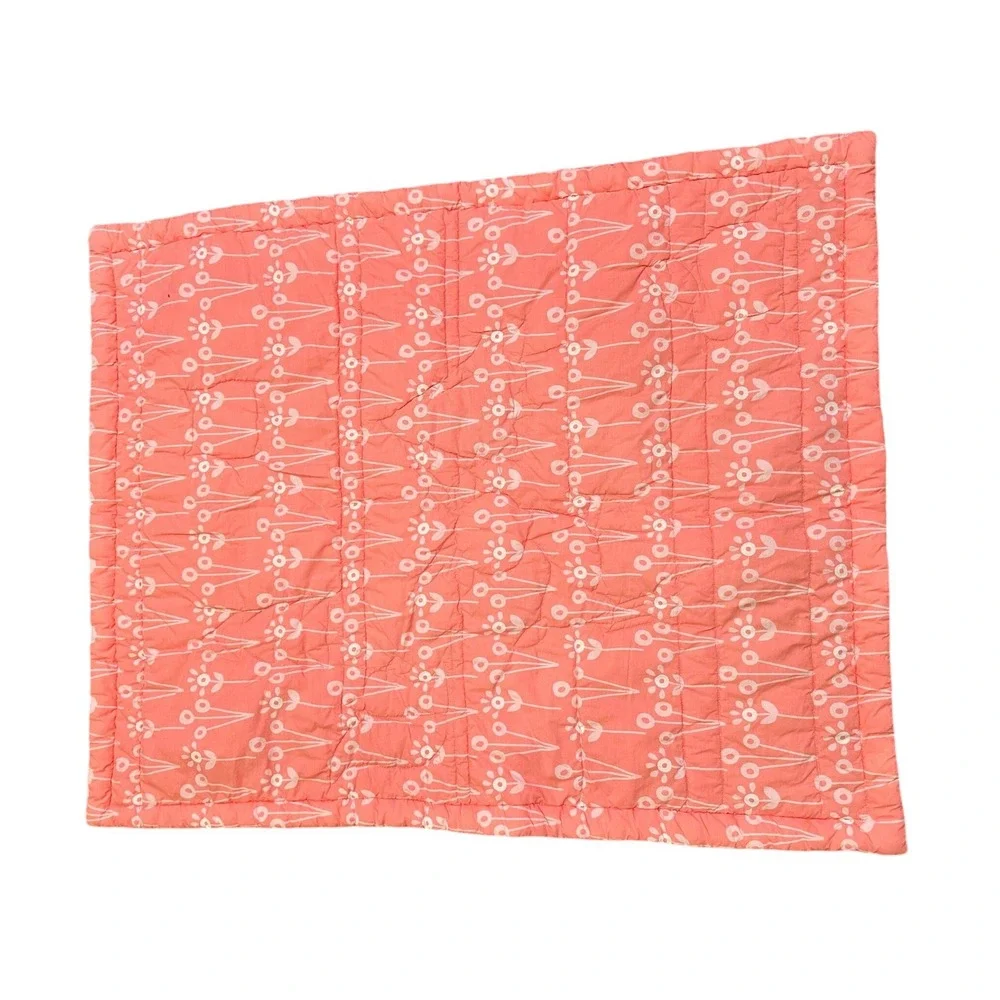 Cloud Island Baby Quilt Woodland Deer Rabbit Pink Nursery Blanket 33x42 Kids Toy